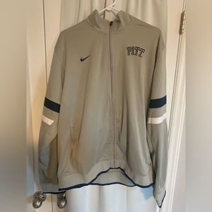 Nike Pittsburgh Pitt Panthers Full Zip Sweat Jacket Dri-Fit Men’s Large Gray
